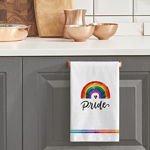Artoid Mode Pride Дъга на ЛГБТ-Кърпа За Върховете на Пръстите си, Сезонни Празнично Меко и Впитывающее Домашни Кърпи За Ръце,