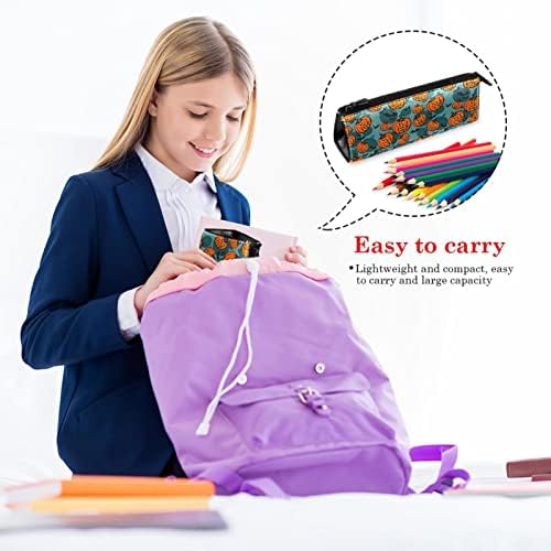LAIYUHUA стилен преносим молив чанта ПУ кожен калъф дръжка компактна чанта с цип чанта канцеларски материали козметична