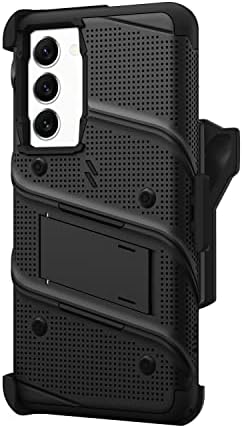Комплект болтове ZIZO за своята практика Galaxy S23 Plus с Защитно фолио за екрана, Каишка за кобур - Влакчета - Черен