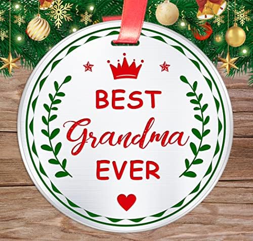 Елегантен коледен подарък от майстор-готвач с орнаменти за баба - най-Добрата баба на света - Празничен Коледен Празничен