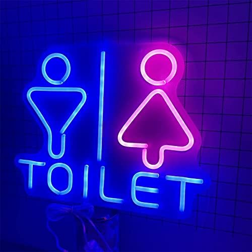 DVTEL Забавно неонов Знак за влизане в тоалетна, Led Моделирующий Лампа, Светещи Букви, Знак, Акрилна Лента,