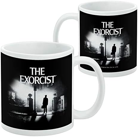 Керамични Кафеена Чаша с логото на Exorcist и Силует, Нови Подаръчни Чаши за кафе, Чай и топли напитки, 11 грама,