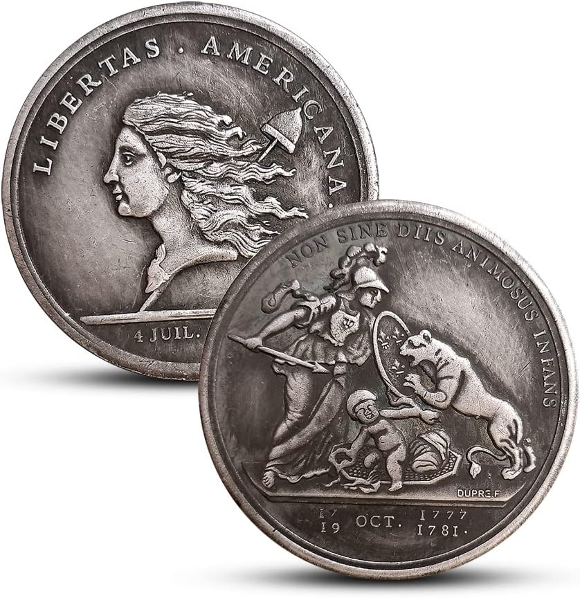 1781 Статуята на Свободата с Качулка Версия на Пръчката Сребърен Медал Монета Чуждестранните Монети Антични Сребърни Монети Медал