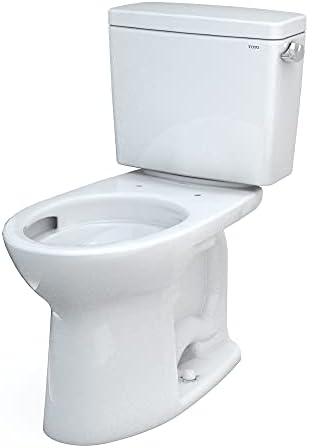 Тоалетна чиния TOTO Drake, състоящ се от две части, Удължен, универсална височина ТОРНАДО с смывом 1,28 ГПФ,