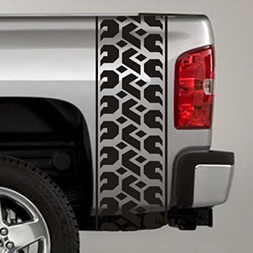 Jeepazoid SkunkMonkey - Стикер ивица на камион - Универсална засаждане на протектора на гумата - Черен етикет -