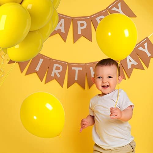 Жълти балони 12 инча, 100 бр, Жълти Латексови Вечерни балони на Рожден Ден, Абитуриентски бал, Сватба, Детски душ,