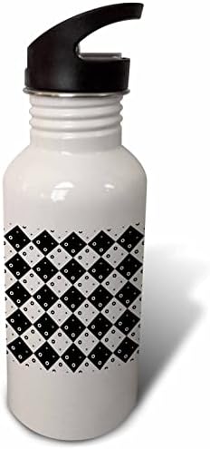 Триизмерен черно-бял, безшевни фон с кольцевым модел - Бутилки за вода (wb-373940-2)