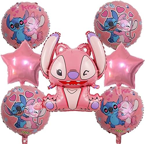 Балони с бродерия и ангели, 7 бр. балони от фолио за машинна бродерия, аксесоари за парти в чест на рождения ден, украса