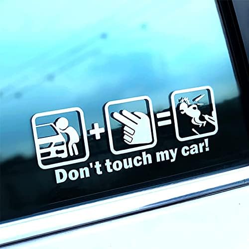 Забавен Стикер Не пипай колата ми, за автомобил, мотоциклет, камион, Ван, suv, Светоотражающая Vinyl стикер за кола (Car Sticker)