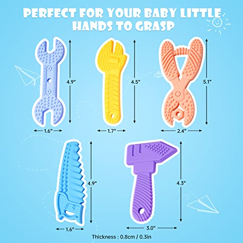 Силиконови играчки за никнене на млечни зъби NiBaby за бебета, чук, Гаечен ключ, Клещи, инструменти, Триони, Играчки-Прорезыватели