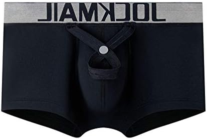 JOCKMAIL памучни мъжки боксери U издута чанта регулируем размер на пръстена за мъже багажника шорти