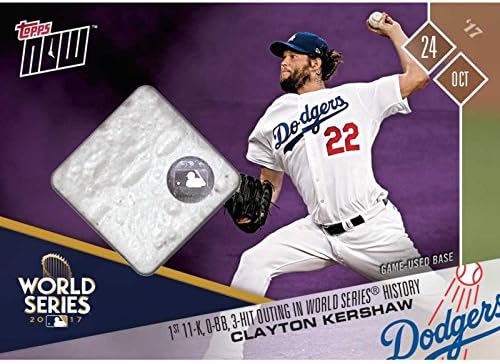 Клейтън Kershaw В играта на Световните серии La Dodgers 2017 Използва Основната карта Topps 814b - Използваните карти
