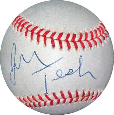 Джон Teich подписа договор с Ронлом Роулингсом, Официален представител на Националната лига бейзбол - Холограма #EE41703 - Сертифицирана от JSA - Музика и Различни сувенири