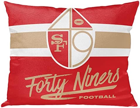 Декоративна Възглавница Northwest Official NFL San Francisco 49ers Ностальгическая гордост, Цвят на екип, 15 x 12