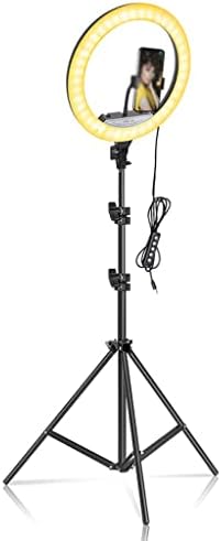 SDFGH RGB Околовръстен лампа със стойка-статив, стойка за телефон, Околовръстен Led Лампа за снимане на видео стрийминг, Околовръстен лампа за грим (Цвят: D, размер: 150 см)