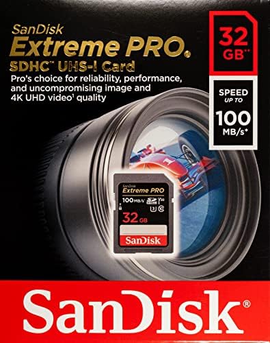 Карта памет SanDisk 32GB SD Extreme Pro UHS-I Работи с беззеркальной камера Sony ZV-E1 (SDSDXXO-032G-GN4IN) C10 U3