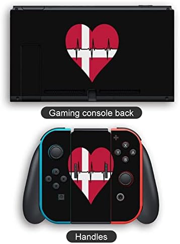 Любовта Дания Сърцебиене Термоаппликации Стикер на Кутията на Кожата Защитна лицева панел за Nintendo Switch