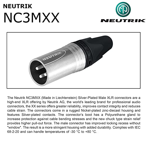 Най-ДОБРИТЕ В СВЕТА на КАБЕЛИ 4 бр. - 5-Крак Балансиран микрофон, кабел, обичай с помощта на Mogami 2549 (черен) Кабели и конектори Neutrik NC3MXX и NC3FXX сребрист цвят XLR
