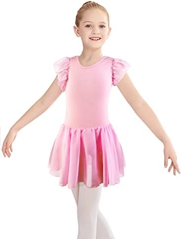 Belovance/Балетное Трика за Деца, Гимнастически Рокля за Танци за Момичета, Пола, с Цветове, с дълъг ръкав,