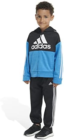 Комплект руното якета adidas за момчета с дълъг ръкав в цвят Меланжевом