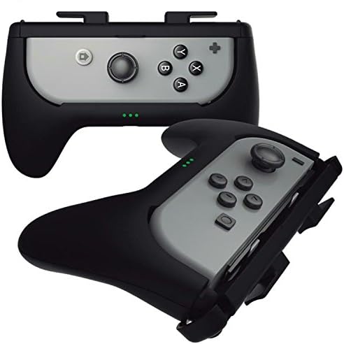 Дръжка за зареждане на Sliq Игри Nintendo Switch Joy Con (черен) - Дръжка за контролер + вградена батерия - Осигурява до 5 часа автономна работа по време на игра