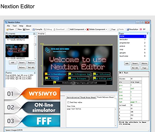 Ferwooh Nextion Основния Дисплей 2,4 NX2432T024 2,4 инча TFT Резистивен Сензорен Панел 320X240 UART HMI Интелигентен LCD