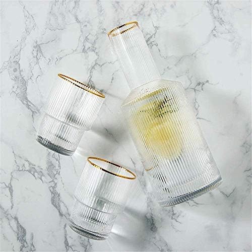 Японски Чаши за саке Прозрачни Уникален Елегантен Плаващ Дизайн на Набор От 5 Чаши за саке от студено Стъкло