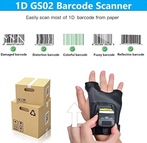 Ръкавици Posunitech със Скенер за баркодове 1D Четец за Поддръжка на NFC Мини Безжична Четец баркод Zebra SE965 е Съвместим