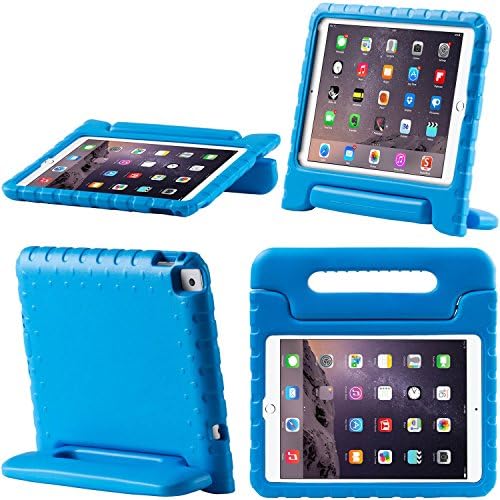 Калъф за iPad Air 2, i-Blason Apple iPad Air 2 Калъф за деца ArmorBox KIDO Series Лек, Сверхзащитный, Foldout калъф-поставка за iPad Air 2-ро поколение през 2014 година на издаване (iPad Air 2, синьо)