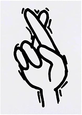 Голяма временна татуировка Azeeda Кръстосани пръсти (TO00055961)