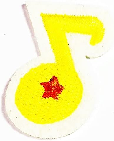 Kleenplus 3 бр. Мини-жълти музикални ноти, ленти, стикер, изкуство, музика, любовна бележка, мультяшная нашивка,