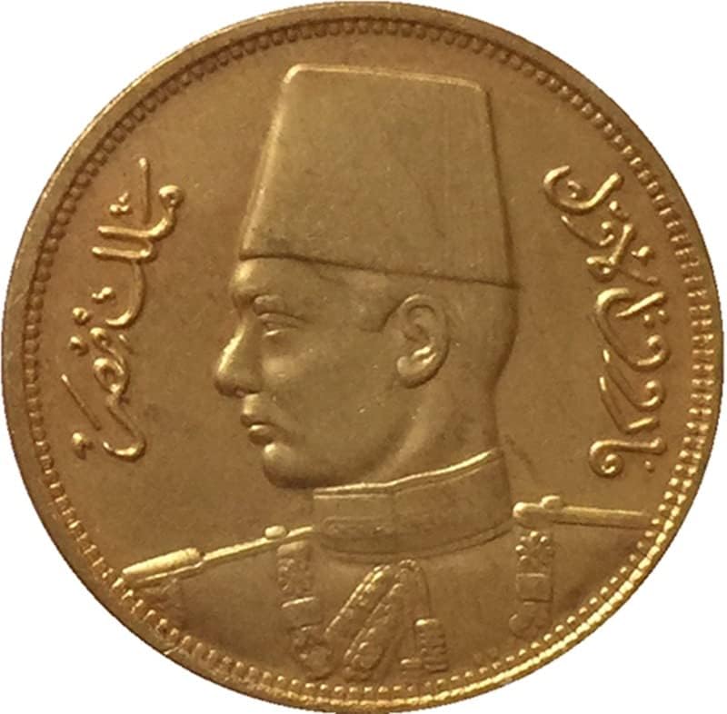 Монети от Чиста Мед С Gilding, Антични Сребърни Доларови Монети, Египетски монети, Колекция Занаяти 1938 г.