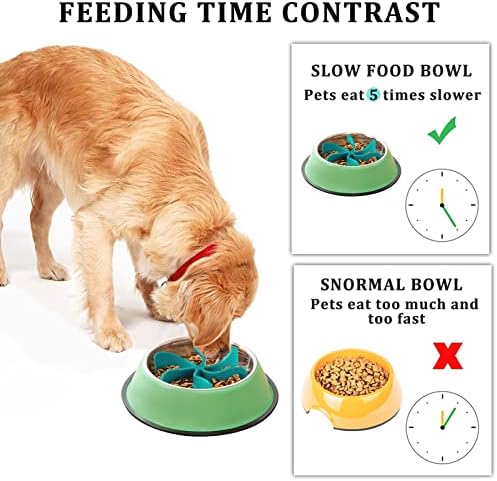 Части за бавно хранене на кучета Andiker, поставяне на Спирала за бавно хранене на 6 листа с вендузата в долната
