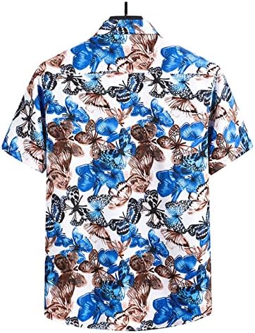 Хавайски ризи UBST за мъже, 2022 Нови Летни Ежедневни Блузи Aloha копчета с Тропически Цветя Принтом, Дебнещ Плажни Ризи, Спортни Костюми за занимания във фитнеса, Фитнес,