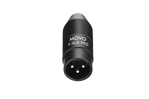 Адаптер за микрофон Movo FXLR-PRO 3.5 мм (TRS) с мини-жак за свързване на до 3-номера за контакт конектора XLR с Вграден преобразувател
