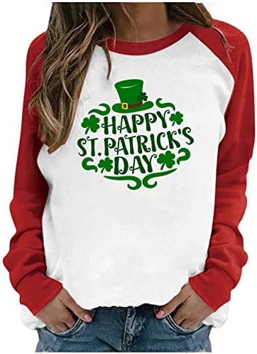 Ризата на Деня на Св. Патрик, Дамски Пролетни Блузи Големи Размери, Графични Тениски, Удобни Блузи с кръгло