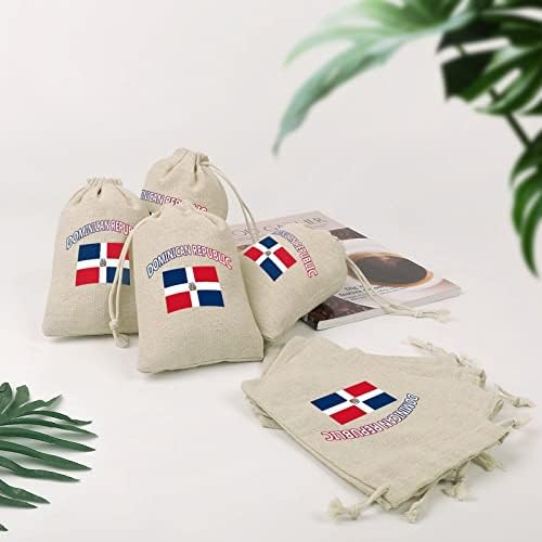Завязки за флага на Доминиканската Република, чанти за съхранение на подаръчни опаковки за шоколадови бонбони за еднократна употреба Сгъваема и компактна многофу