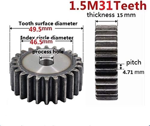 Индустриална Скоростна XMEIFEITS 2 ЕЛЕМЕНТА 1,5 М 31 Цилиндрични Зъбни Обратно От Въглеродна 45 # Стомана Подробности за Задвижващата Микромотора, Сопрягаемые Детайли ско?