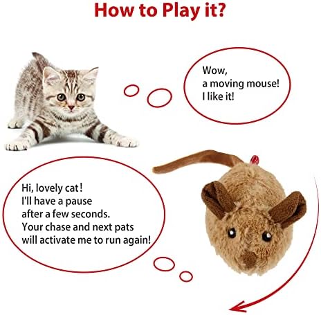 Набор от интерактивни Играчки Gigwi за Котки, Автоматично Преместване на Мишката, Електронни Играчки за котки в затворени