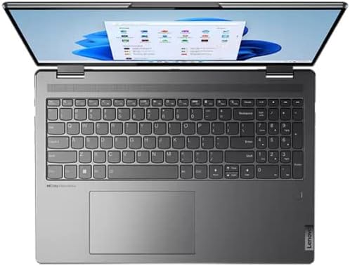 Lenovo Yoga 7i 16 (2560x1600) Лаптопа е 2 в 1 със сензорен екран - Intel Evo Core i7-1260P - 16 GB памет LPDDR5 - 512 GB твърдотелно устройство за съхранение на PCIe Gen4 - Arctic-Grey