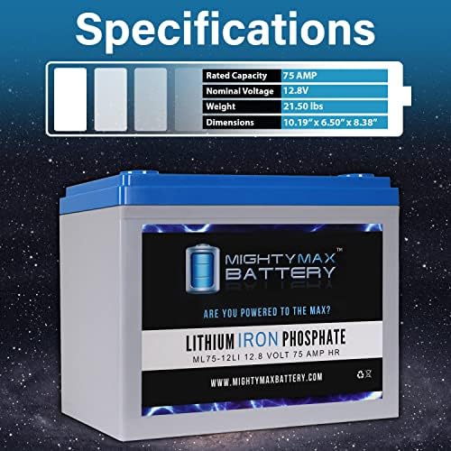 Замяна на литиево-йонна батерия 12V 75AH, Съвместима с Marathon M12V70-2 бр