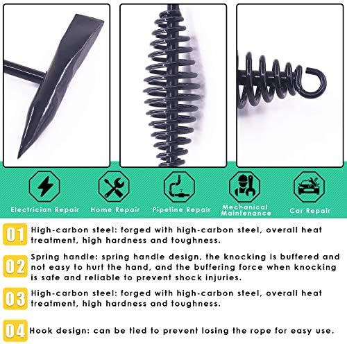 Инструменти за Отстраняване на шлака с помощта на 10-Инчов Телени четки Keadic, включително 10-Инчов Заваряване jackhammer