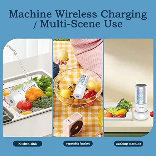 Перална машина за плодове и зеленчуци AISHUJIE, Преносимо Устройство за миене на плодове, USB Акумулаторна батерия