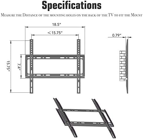 Монтиране на стена за телевизор от неръждаема стомана за повечето плоски извити телевизори с диагонал 26-55
