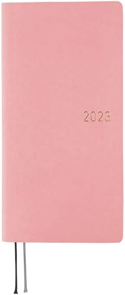 Седмица Hobonichi Techo [Японски /с Размерите на чантата / Началото на април 2023 г.] Smooth: бледо розово