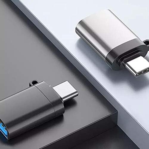 Кабел BoxWave, който е съвместим с Marshall Stockwell II - USB-C за свързване на устройството за обмен на порта (2 комплекта), преносим ключодържател USB Type-C USB OTG за Marshall Stockwell II - Шиферн
