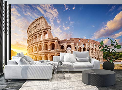 Големи Фотообои – Амфитеатър Колизеума – Художественото оформление на Рим, Италия, Изображение градския пейзаж,