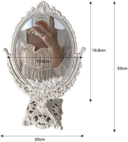 CZDYUF Огледало За Грим Cutelife Скандинавски Сребърен Пластмасови Ретро Декоративно Огледало Огледален Маса в Спалнята
