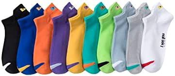 WDIRARA 10 Чифта Удобни Чорапи с Дълбоко Деколте и Надпис Boys на мека Подплата и Квалификация