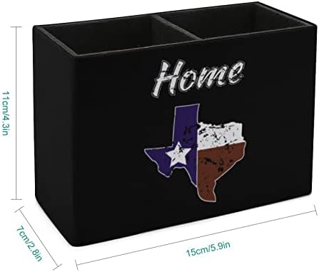 Ретро флаг Тексас, гордостта на Тексас, поставки за моливи от изкуствена кожа, многофункционален настолен